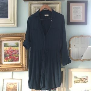 Lou & Grey teal shirtdress